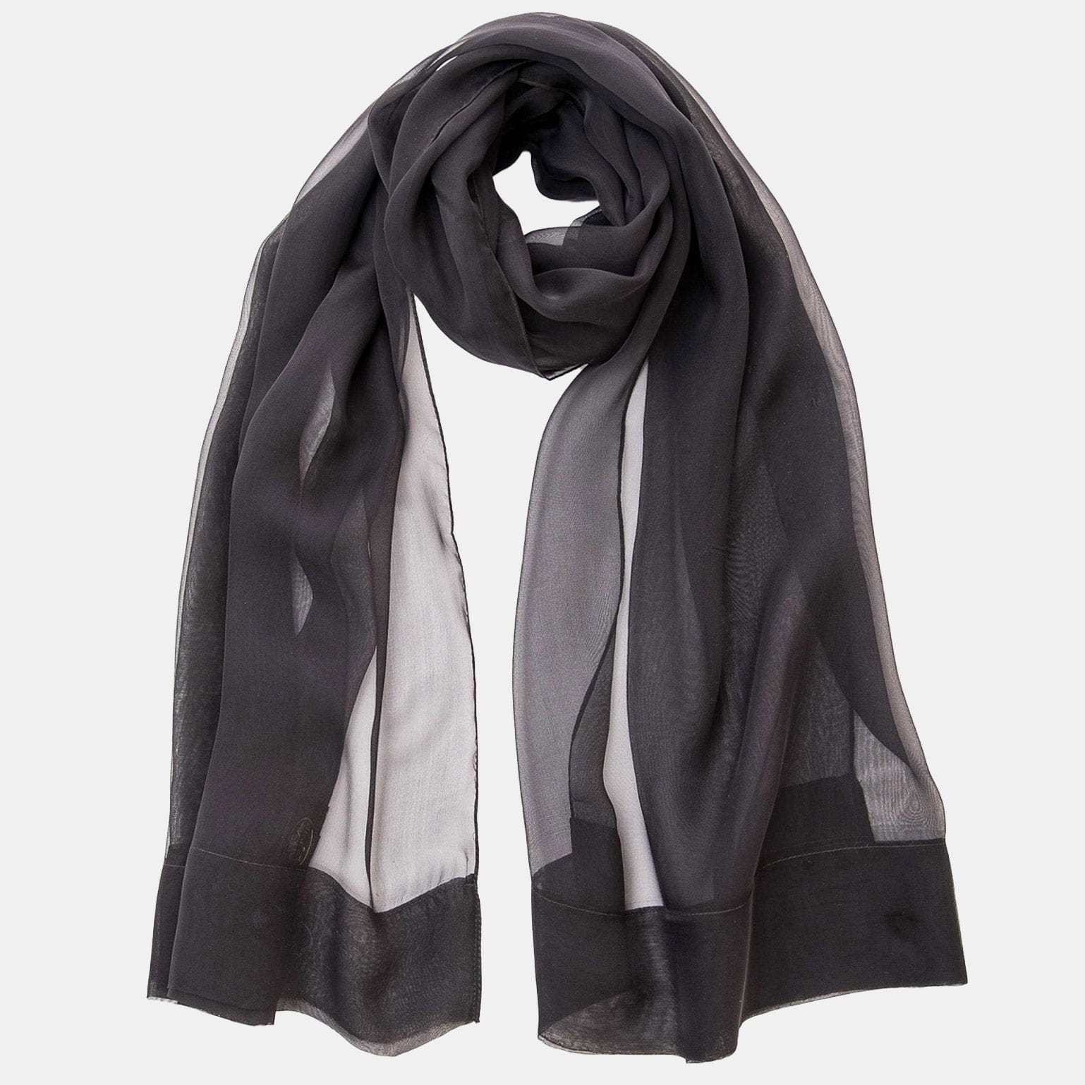 Carmen - Silk Scarf Shawl - Black - My Men's Shop
