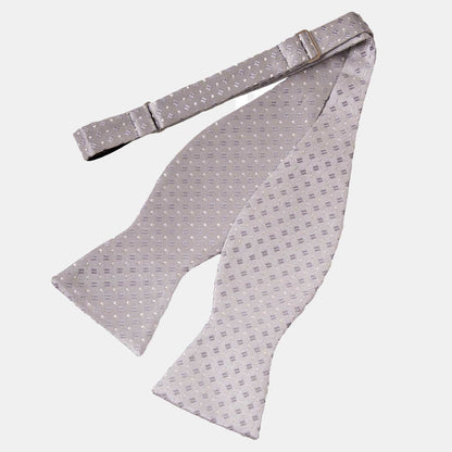 Bellini - Silk Bow Tie - Silver - My Men's Shop
