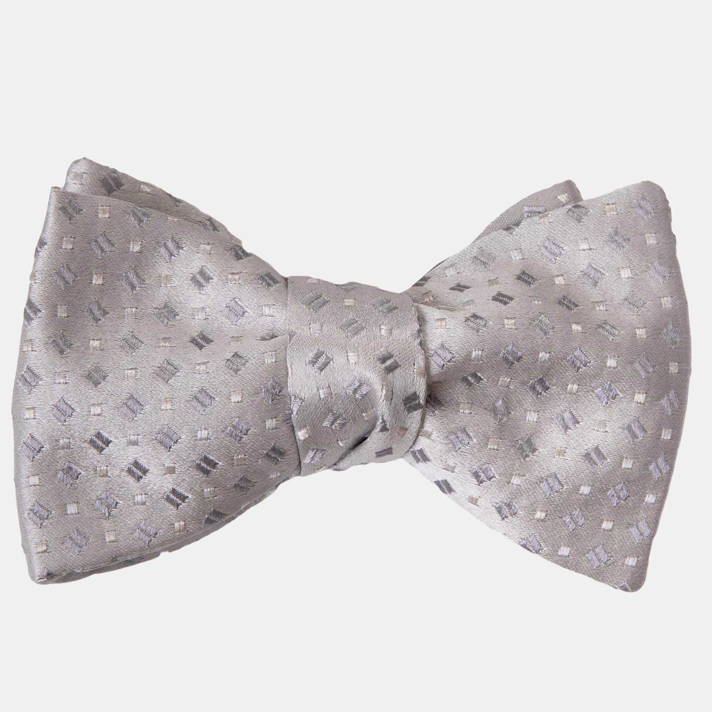 Bellini - Silk Bow Tie - Silver - My Men's Shop