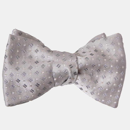 Bellini - Silk Bow Tie - Silver - My Men's Shop