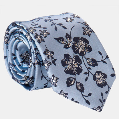 Silvio - Silk Jacquard Tie - Sky Blue - My Men's Shop