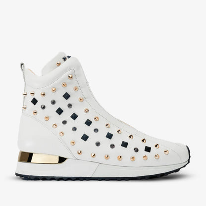 The Infanta High-Top White Spike Leather Women Sneaker Limited Edition