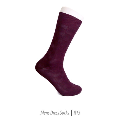 Men's Short Nylon Socks R15 - Burgundy