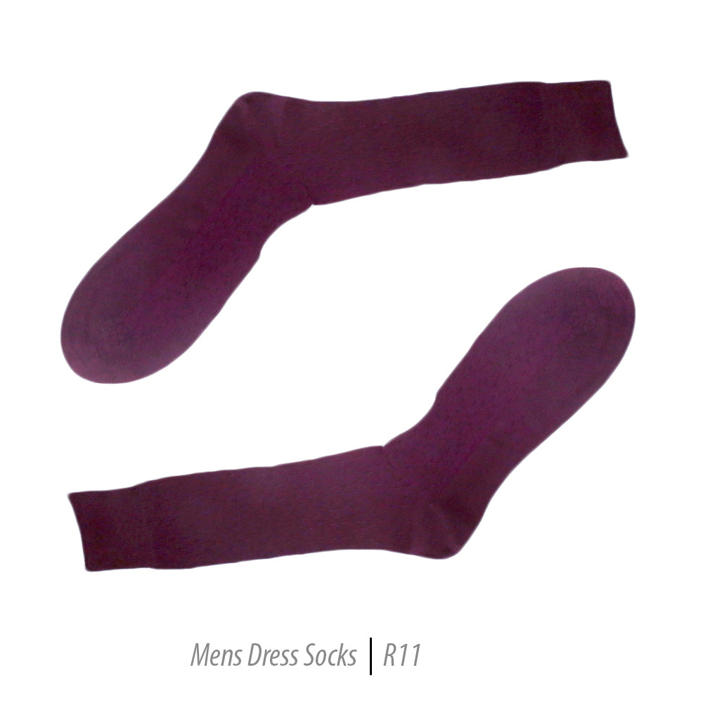 Men's Short Nylon Socks R11 - Burgundy
