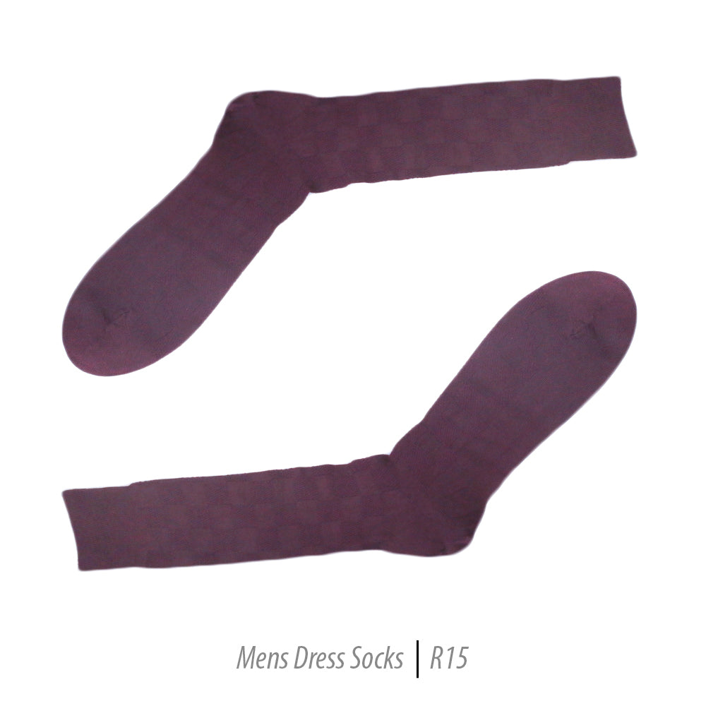 Men's Short Nylon Socks R15 - Burgundy