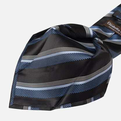 Corso - Silk Jacquard Tie - Black & Blue - My Men's Shop