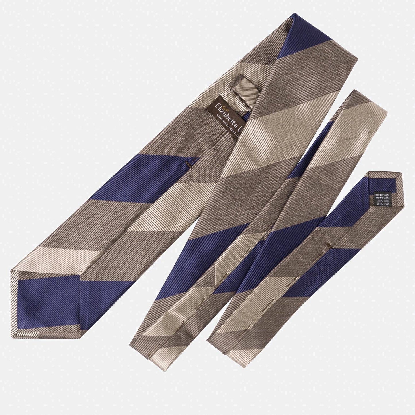 Conero - Silk Jacquard Tie - Taupe Grey