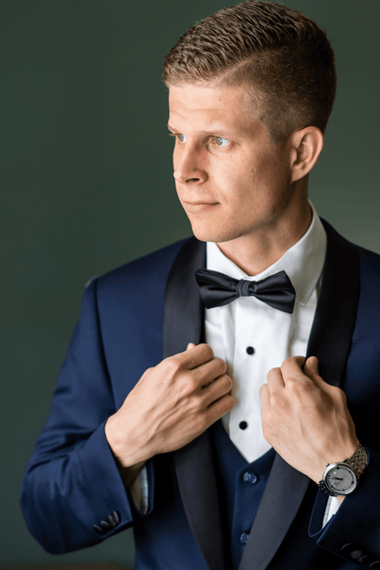 Tailor's Stretch Blend Navy Blue Tuxedo | Modern or Slim Fit