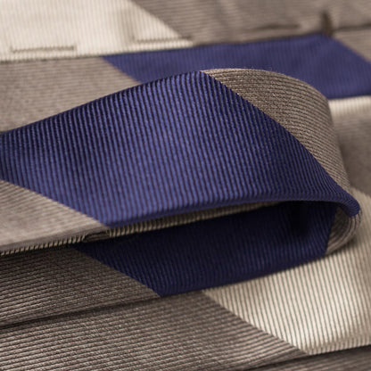 Conero - Silk Jacquard Tie - Taupe Grey