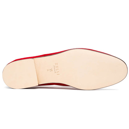 16-672-RED Mocasines Penny de ante y piel de ternera Tippa Rojos