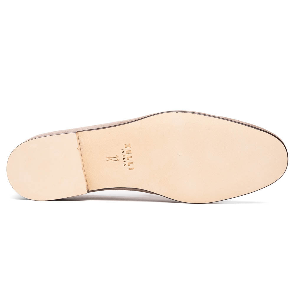 16-672-TPE Mocasines Penny Tippa de ante y piel de ternera color topo