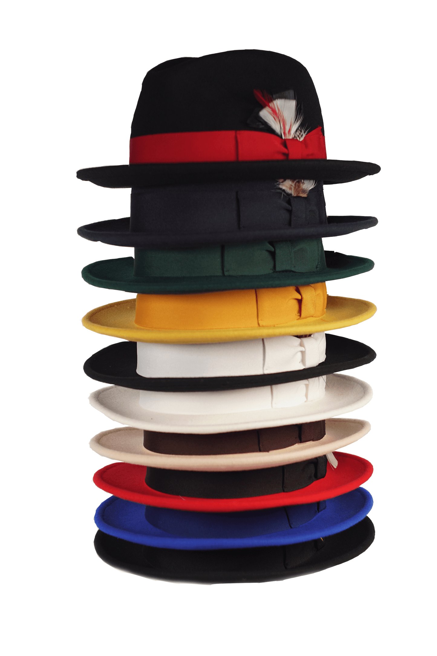 Ferrecci Brooks Soft 100% Australian Wool Felt Body With Removable Feather Navy Blue Hat Great For Travel.