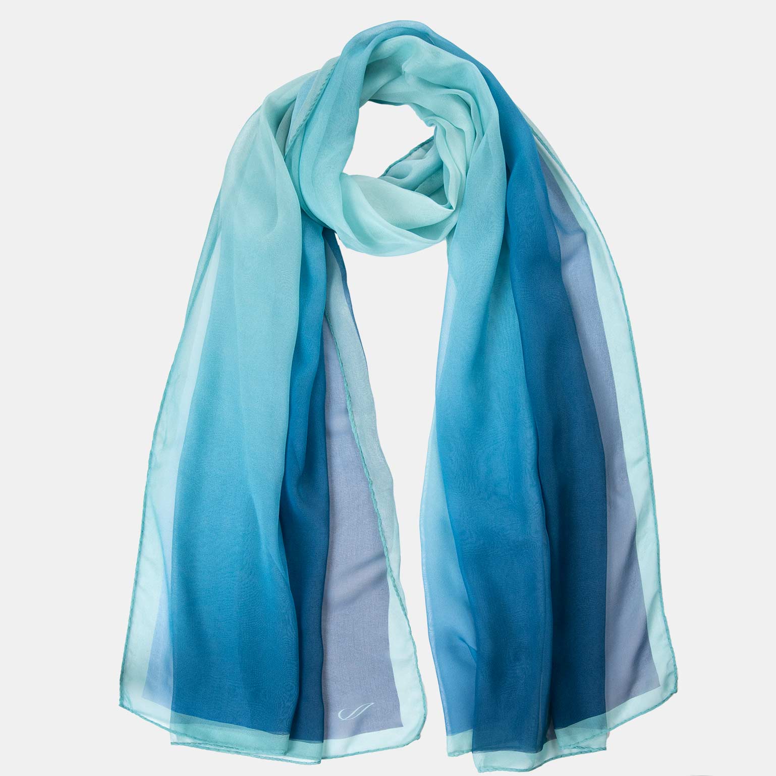 Sophia - Silk Scarf Shawl - Sea Blue - My Men's Shop