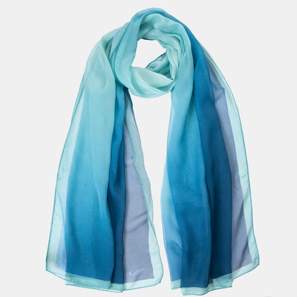 Sophia - Silk Scarf Shawl - Sea Blue - My Men's Shop