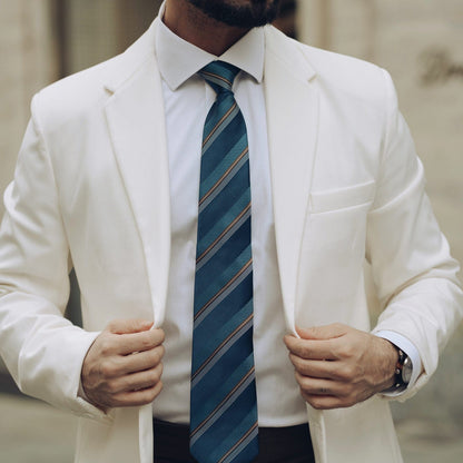 Corso - Silk Jacquard Tie - Petrol Blue - My Men's Shop