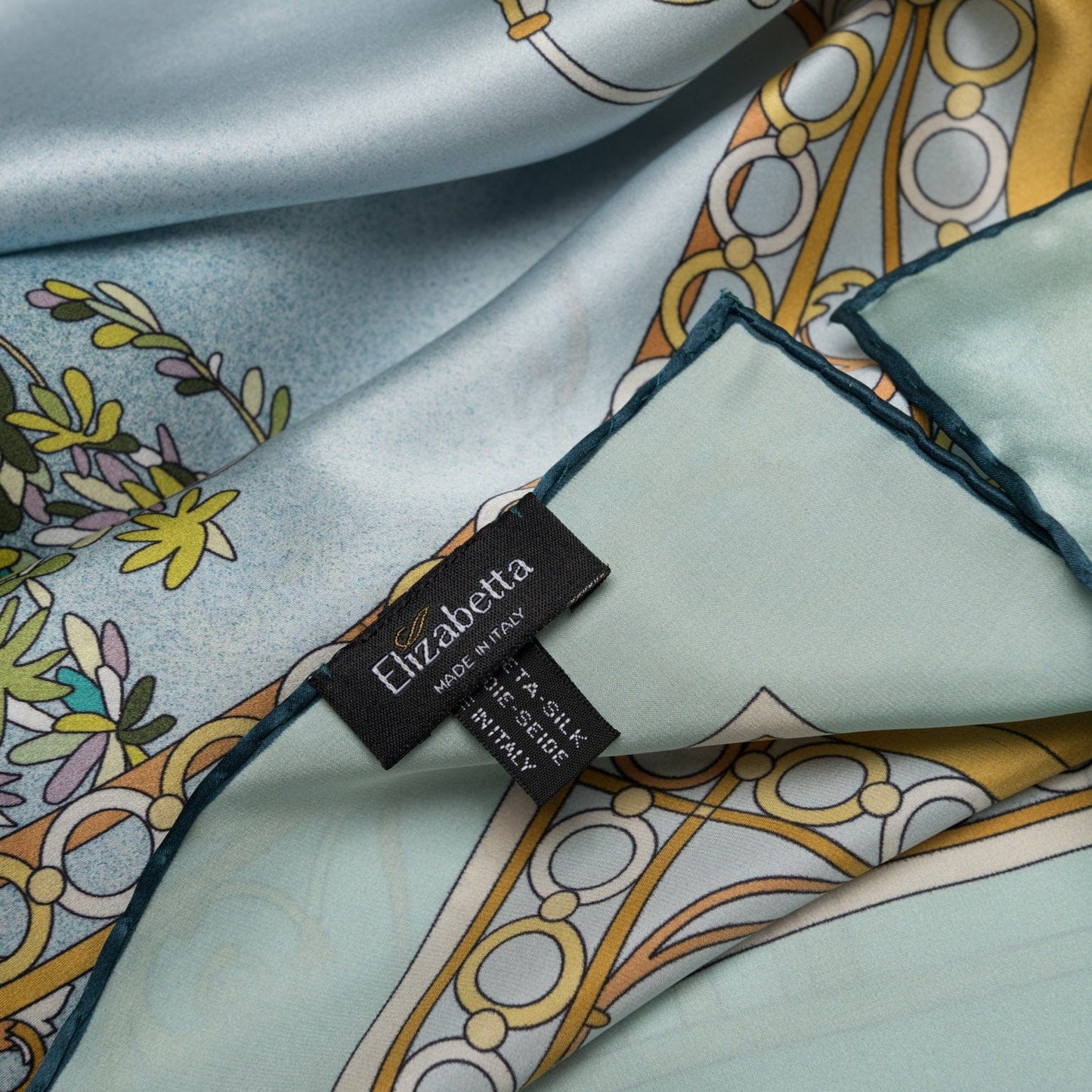 Garden of Dreams - Silk Foulard - Aqua