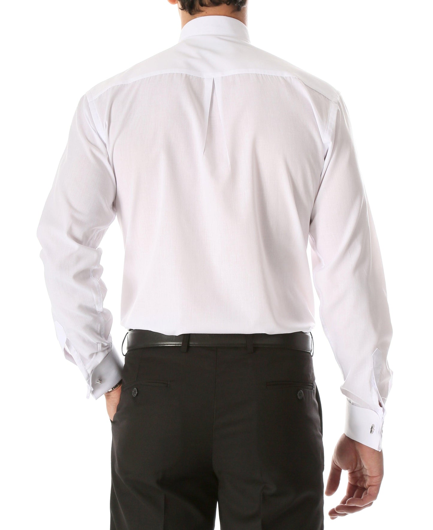 White Clergy Deacon Bishop Priest Mandarin Collar Dress Shirt