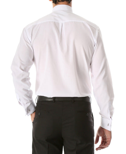 White Clergy Deacon Bishop Priest Mandarin Collar Dress Shirt
