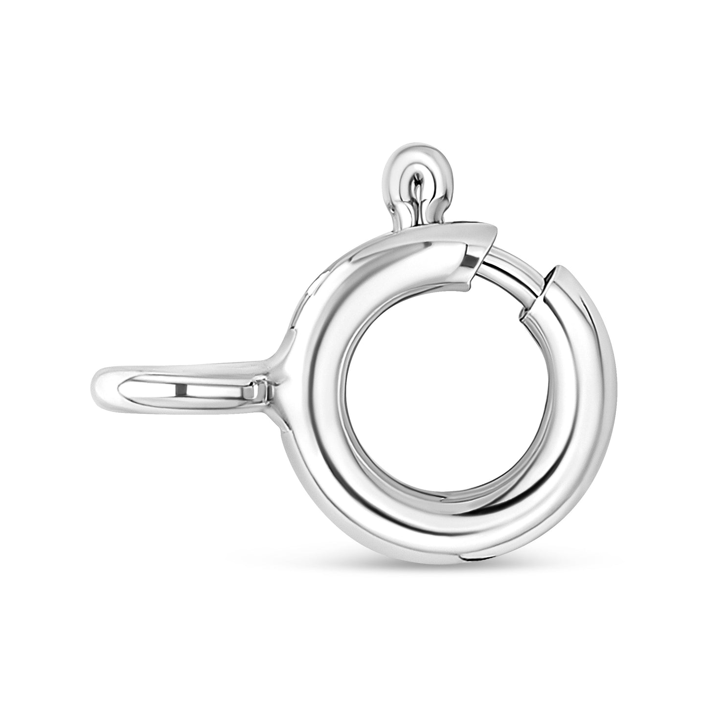 Colgante Corazón Abierto de Plata de Ley .925 con Diamantes Redondos de 1,75 Qt en Línea y Collar de 18" (Color I-J, Claridad I2-I3)