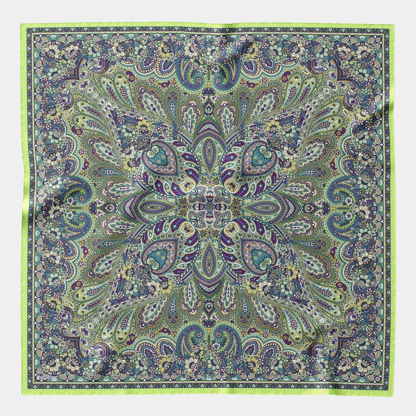 Helena - Silk Scarf Shawl - Green