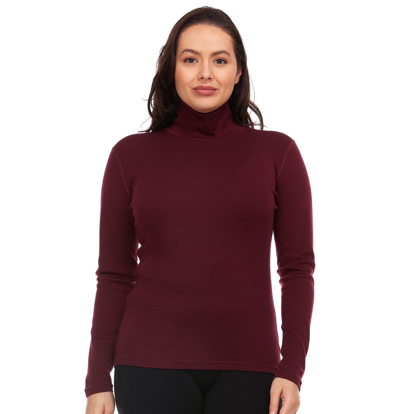Midweight - Women's Long Sleeve Turtleneck 100% Merino Wool - My Men's Shop