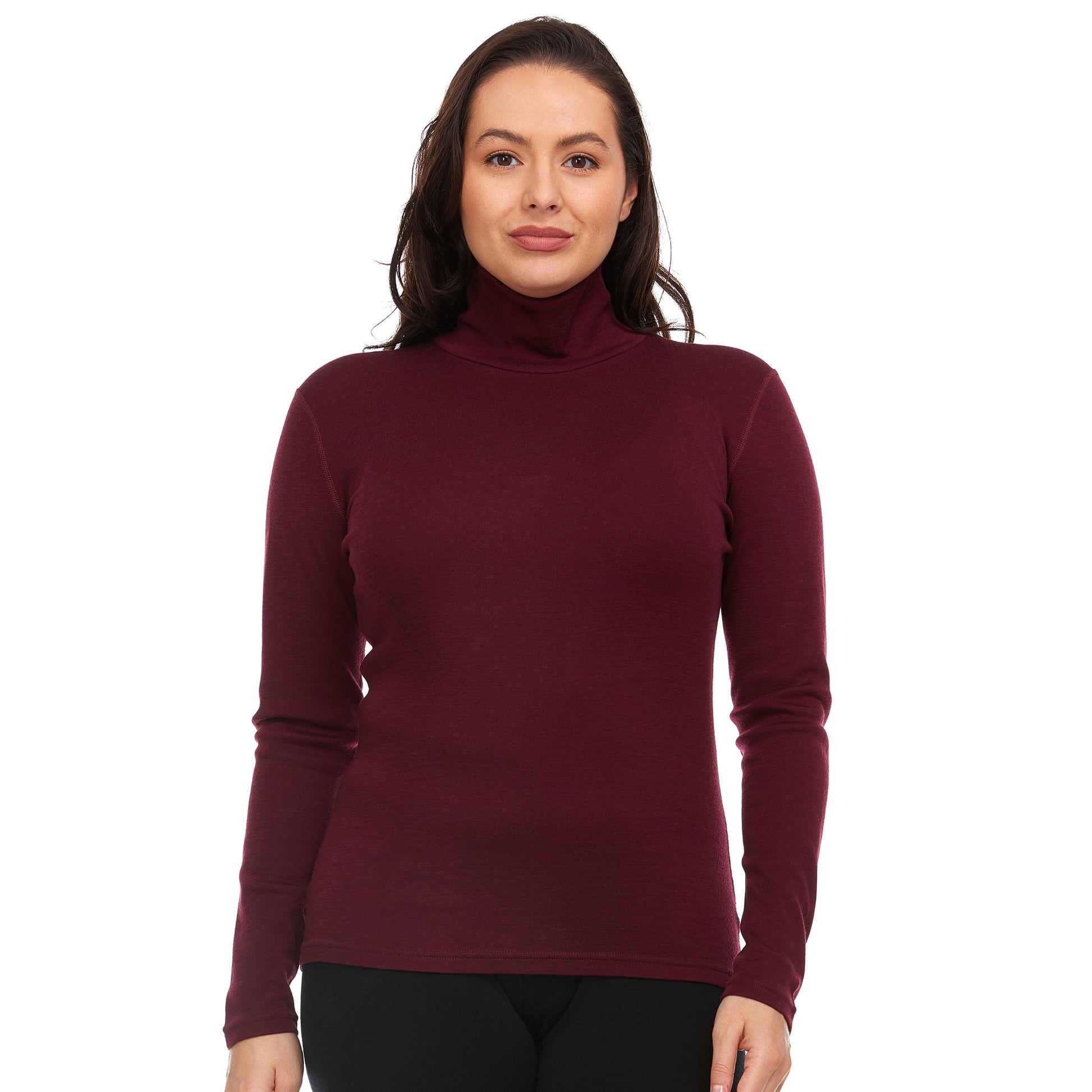 Midweight - Women's Long Sleeve Turtleneck 100% Merino Wool - My Men's Shop