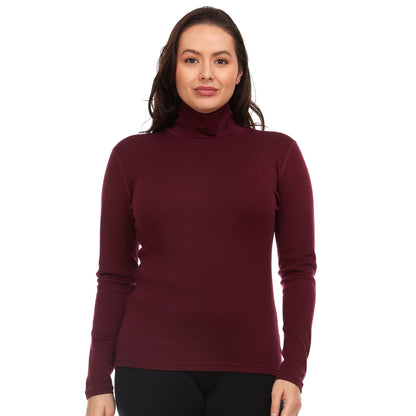 Midweight - Women's Long Sleeve Turtleneck 100% Merino Wool - My Men's Shop