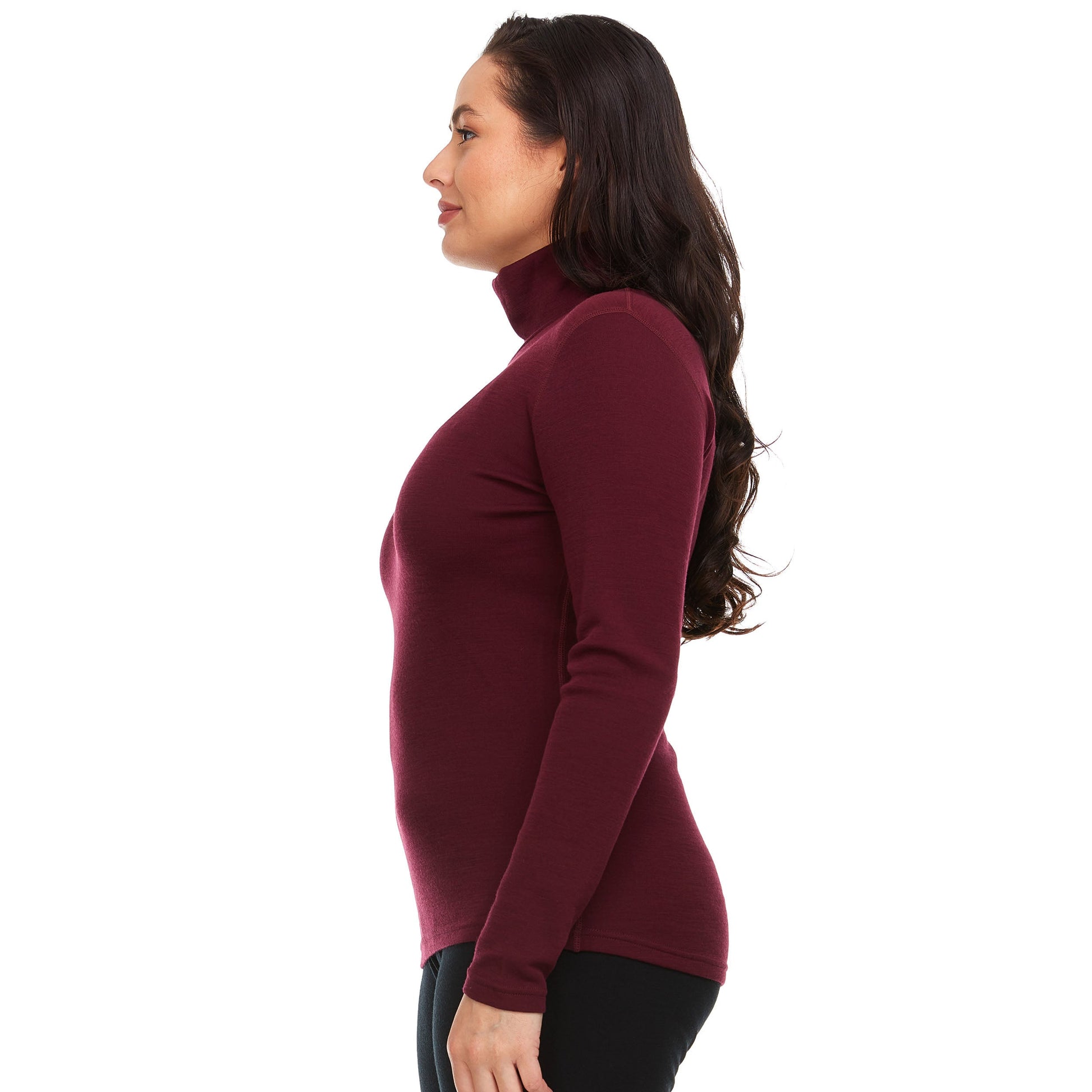Midweight - Women's Long Sleeve Turtleneck 100% Merino Wool - My Men's Shop