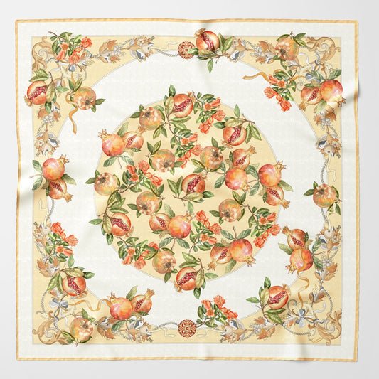 Melograno - Silk Foulard - White Gold - My Men's Shop