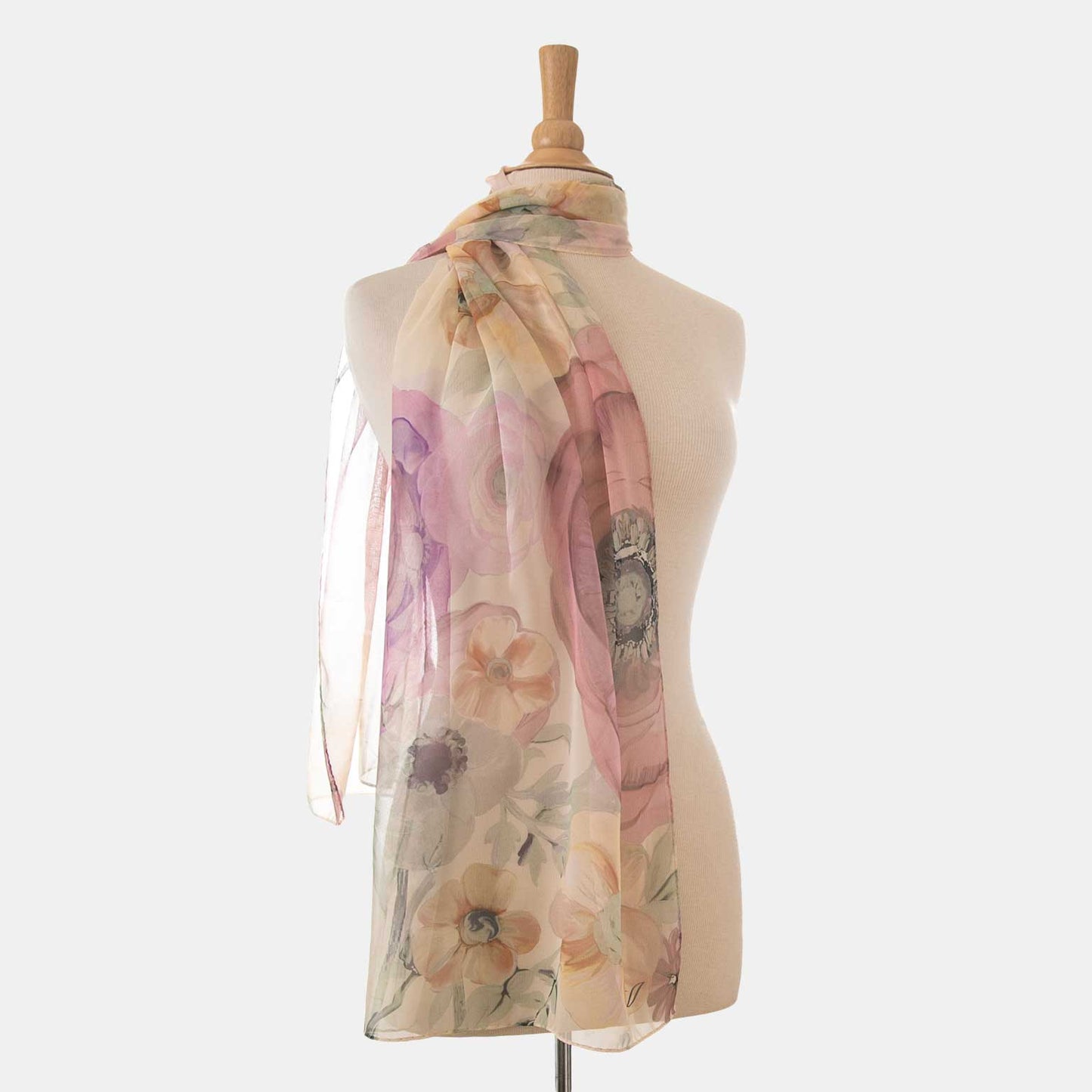 Campo de' Fiori - Long Silk Scarf - Mauve
