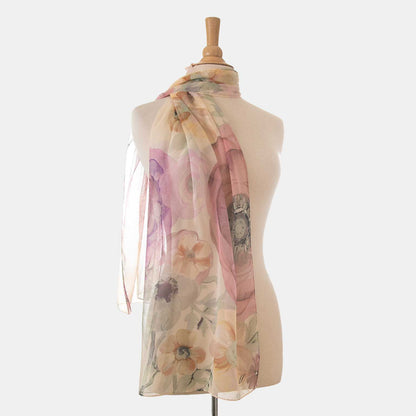 Campo de' Fiori - Long Silk Scarf - Mauve