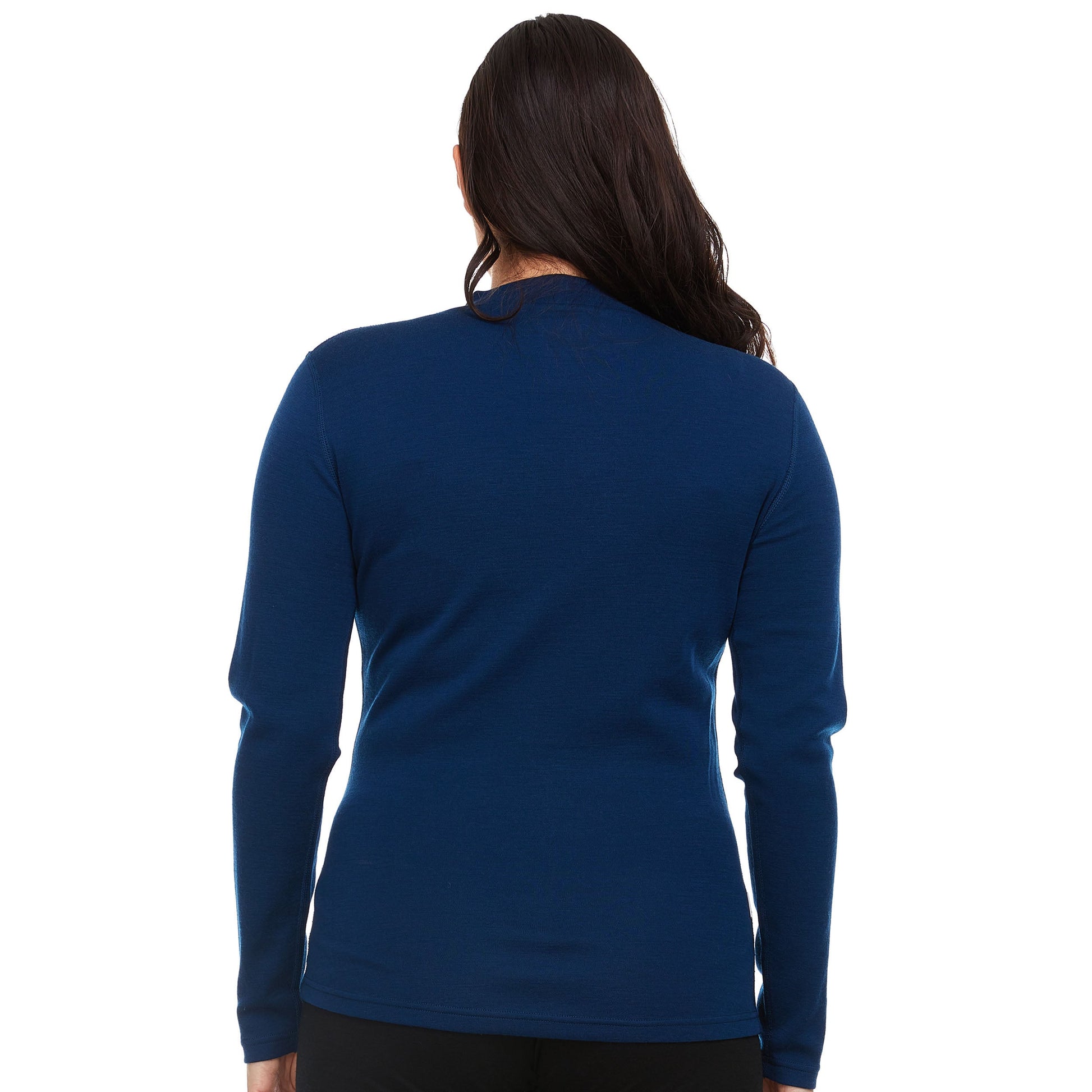Midweight - Women's Long Sleeve Mock Neck 100% Merino Wool - My Men's Shop