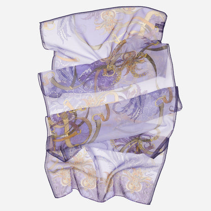 Alessandra - Long Silk Scarf - Purple - My Men's Shop