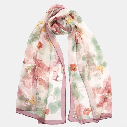 Monique - Long Silk Scarf - Antique Rose