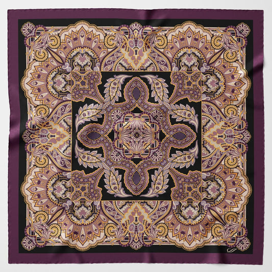 Malta - Silk Foulard - Plum - My Men's Shop