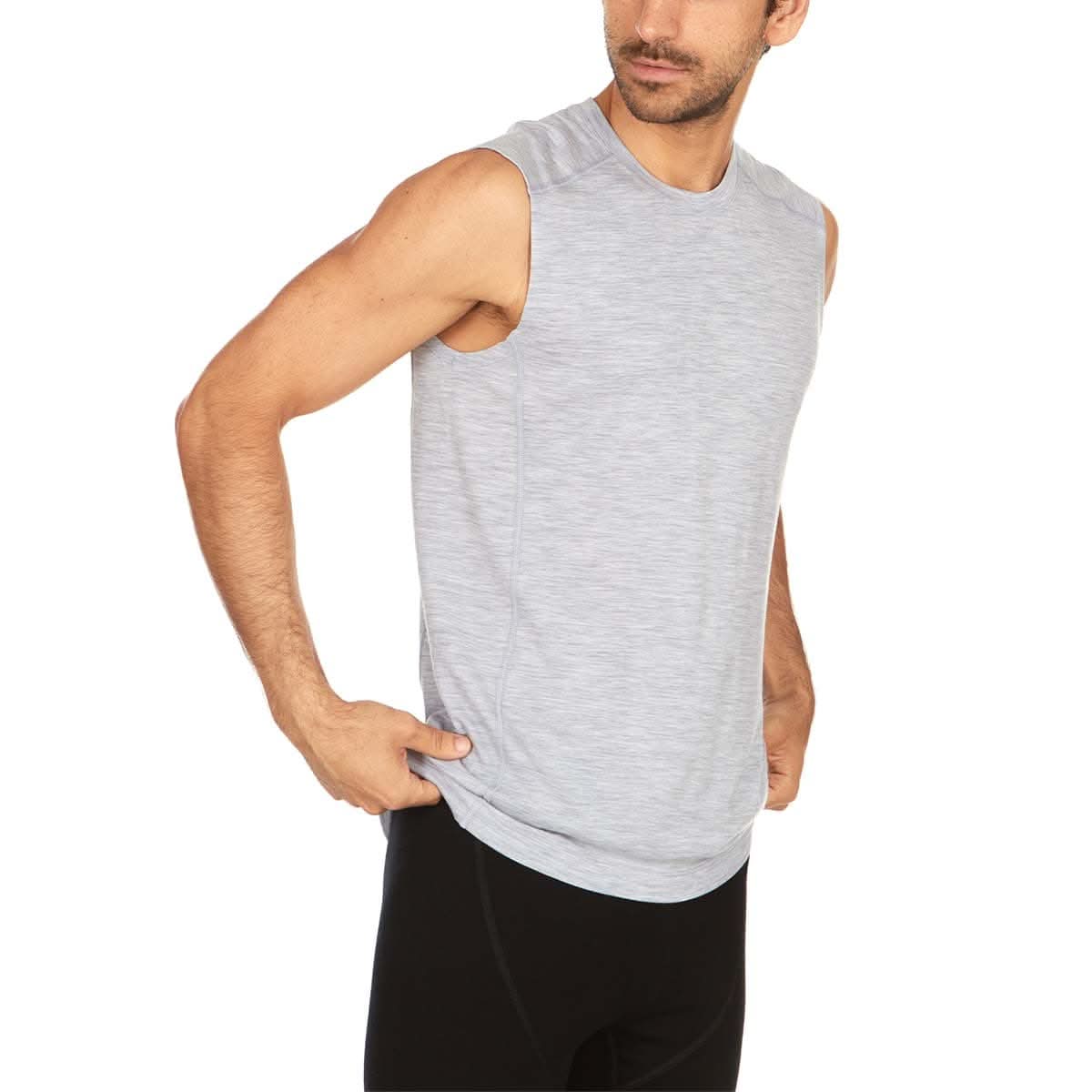 Camiseta sin mangas de lana de peso micro para hombre - Woolverino
